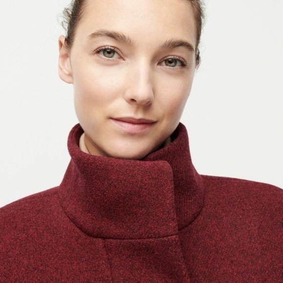 NWT J. Crew Cocoon Coat Stadium-cloth Wool Size 00 - Picture 3 of 12